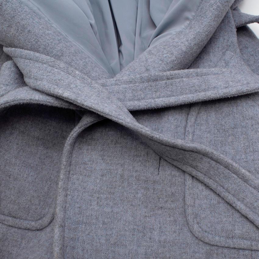 Theyskens' Theory Grey Wool blend Belted Long Coat  - Size M In Excellent Condition In London, GB