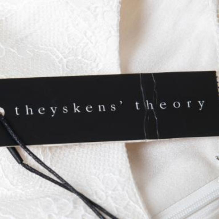 Theyskens Theory White Lace Sleeveless Dinal Dress M im Angebot 5