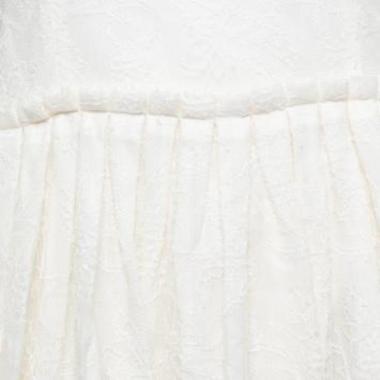 Theyskens Theory White Lace Sleeveless Dinal Dress M im Angebot 3