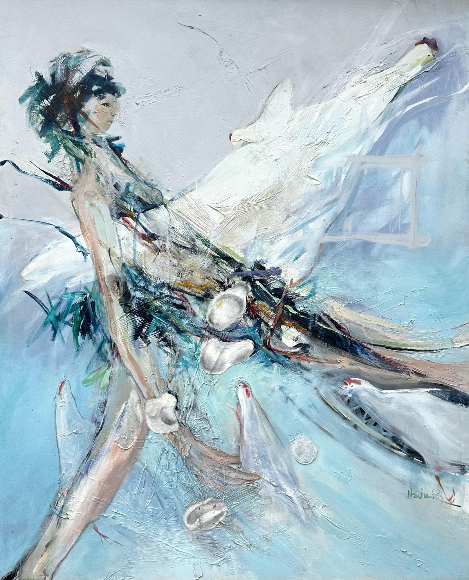 Abstract Painting di Thia Nevius - Il volo della fantasia