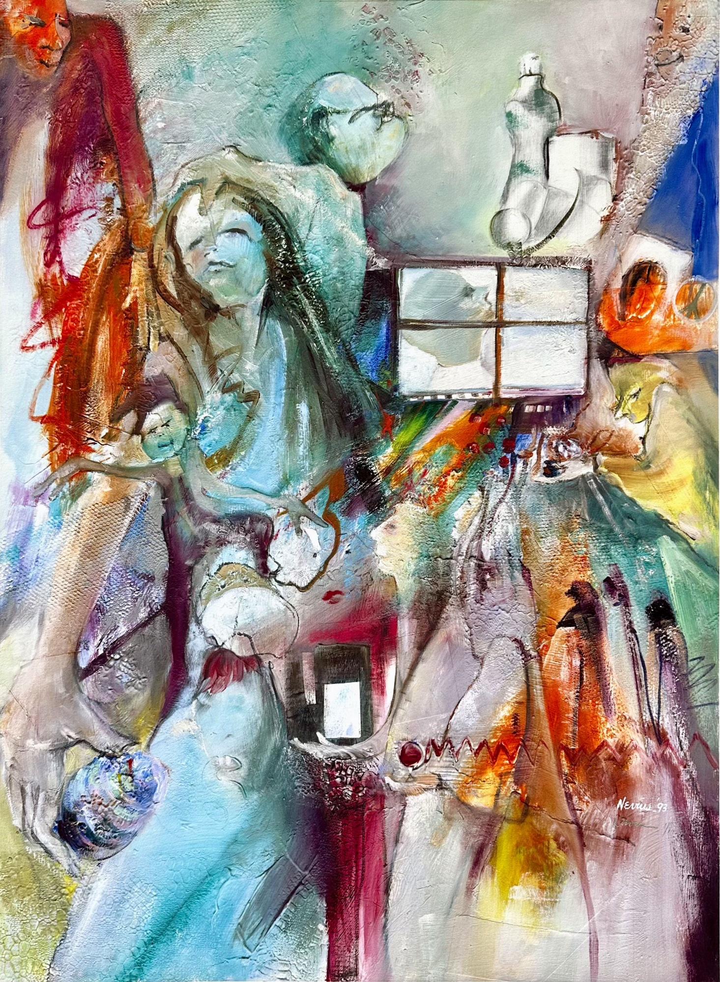 Figurative Print de Thia Nevius - Mira hacia aquí