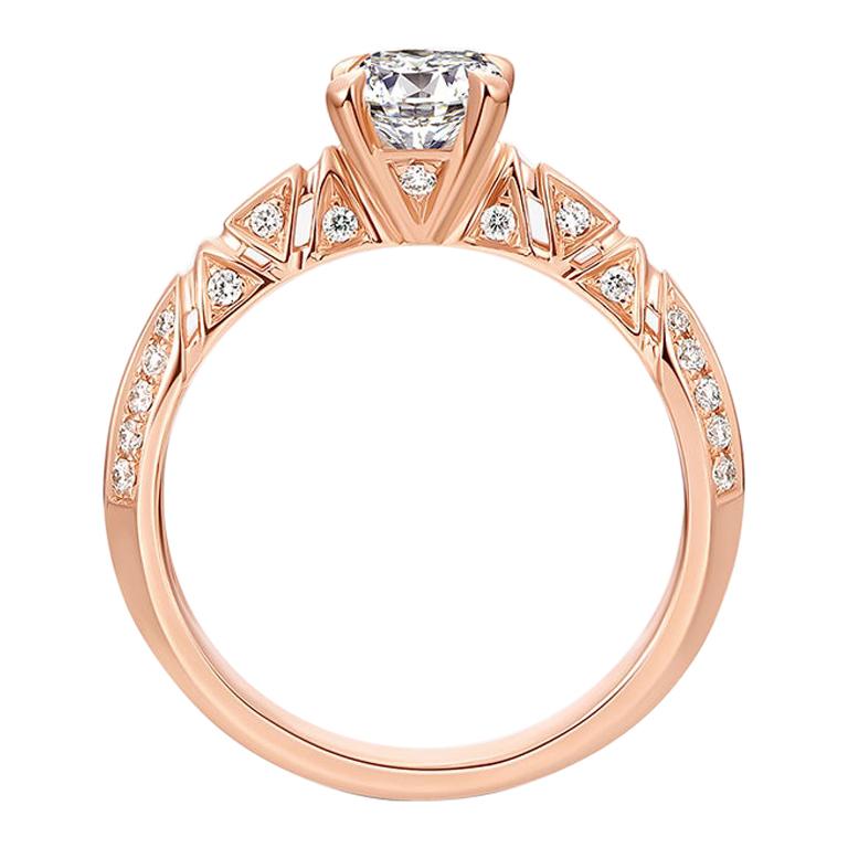 THIALH 0.71 Carat F Color VVS1 Clarity Cushion-Cut Diamond Engagement Ring For Sale