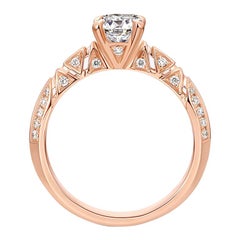 THIALH 0.71 Carat F Color VVS1 Clarity Cushion-Cut Diamond Engagement Ring