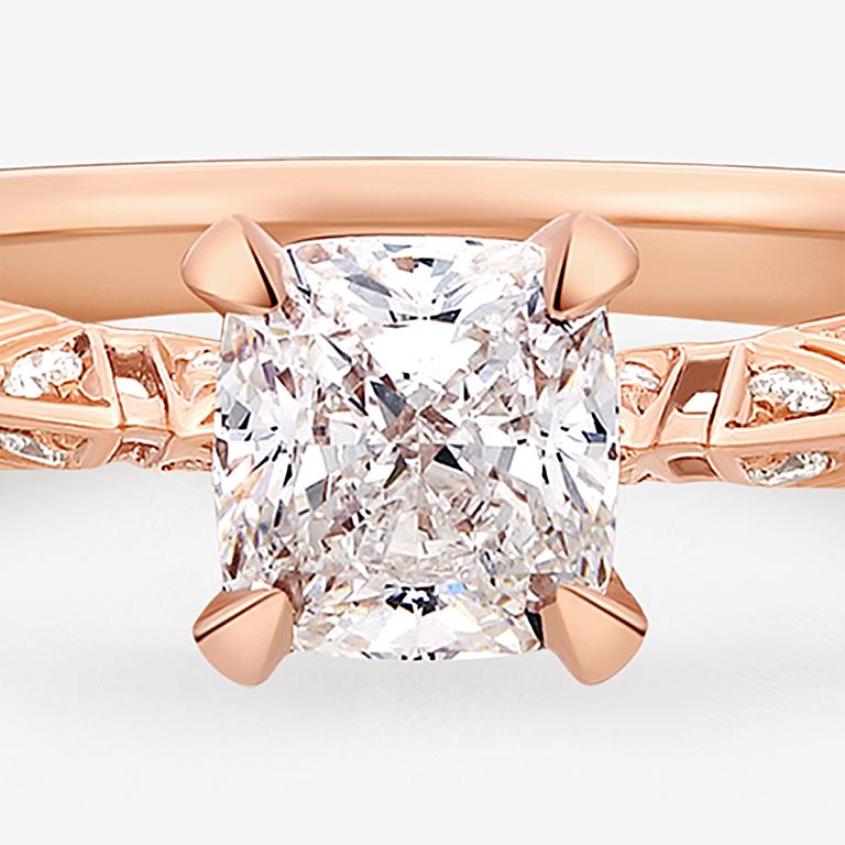Modern THIALH 0.71 Carat F Color VVS1 Clarity Cushion-Cut Diamond Engagement Ring For Sale