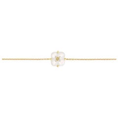 THIALH Yellow Diamond and Mother of Pearl 18 Karat Yellow Gold Bracelet