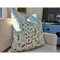 Thibaut “Carlotta” in Green and White-Single Pillow