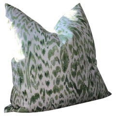 Cuscino singolo Thibaut "Carlotta" in verde e bianco