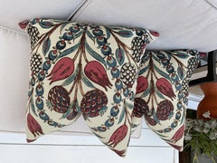 Thibaut “Corneila” in Red and Teal Pillows - A Pair