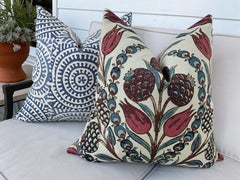 Thibaut “Kasai “ in Aqua Pillows- a 22" Pair