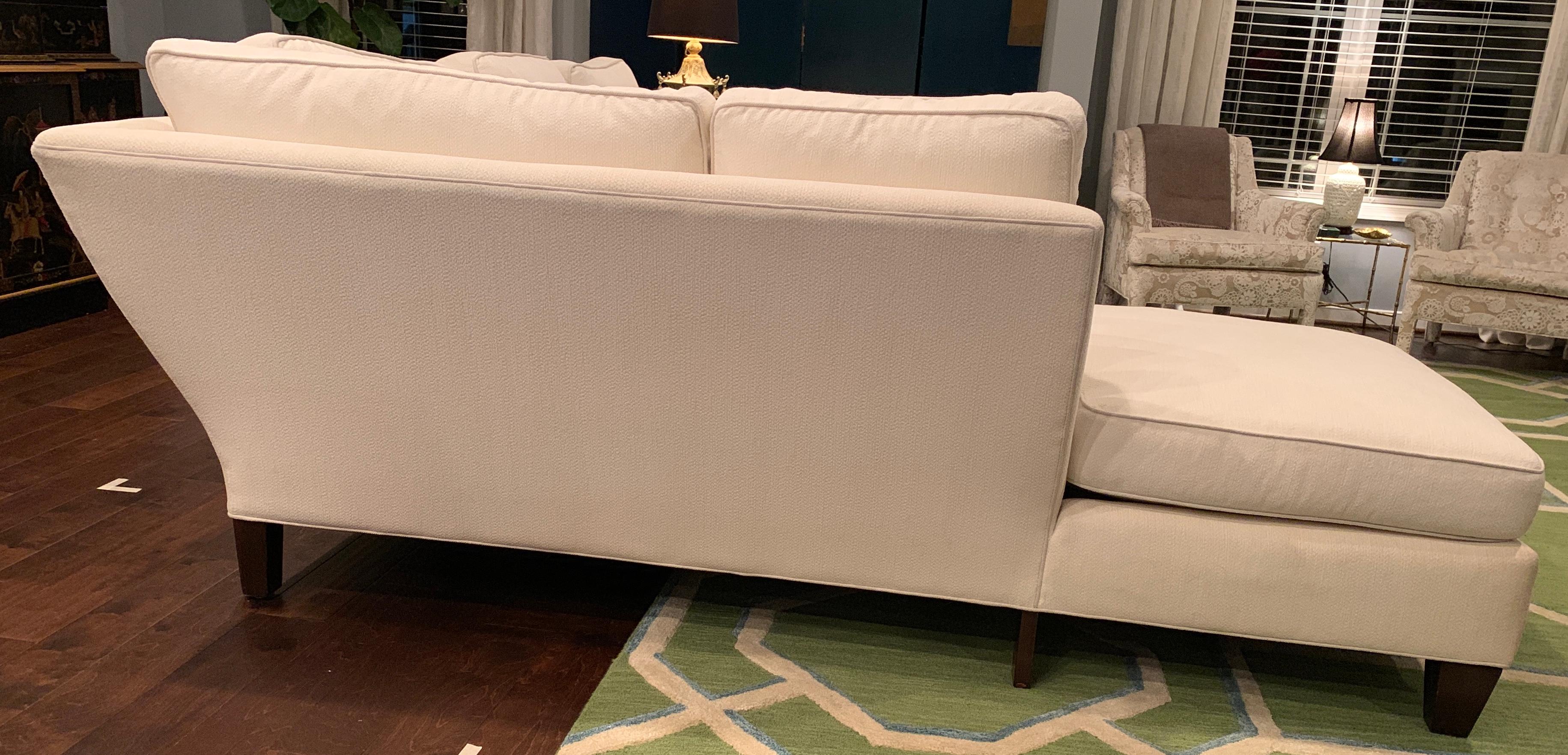 Thibaut 'Madison' Custom Sectional Sofa in Crypton Fabric In Good Condition In Richmond, VA