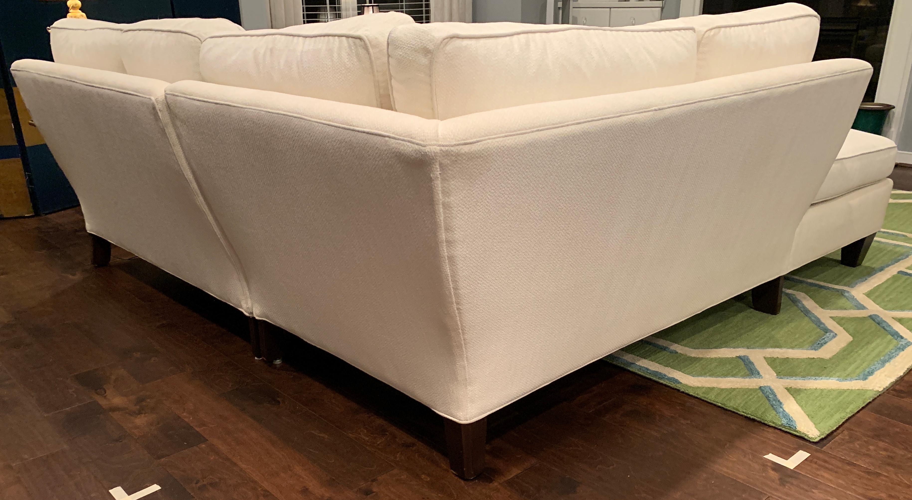 Contemporary Thibaut 'Madison' Custom Sectional Sofa in Crypton Fabric