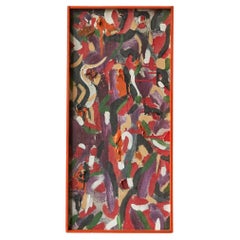 Olio su tela di un espressionista astratto meravigliosamente tattile 1960