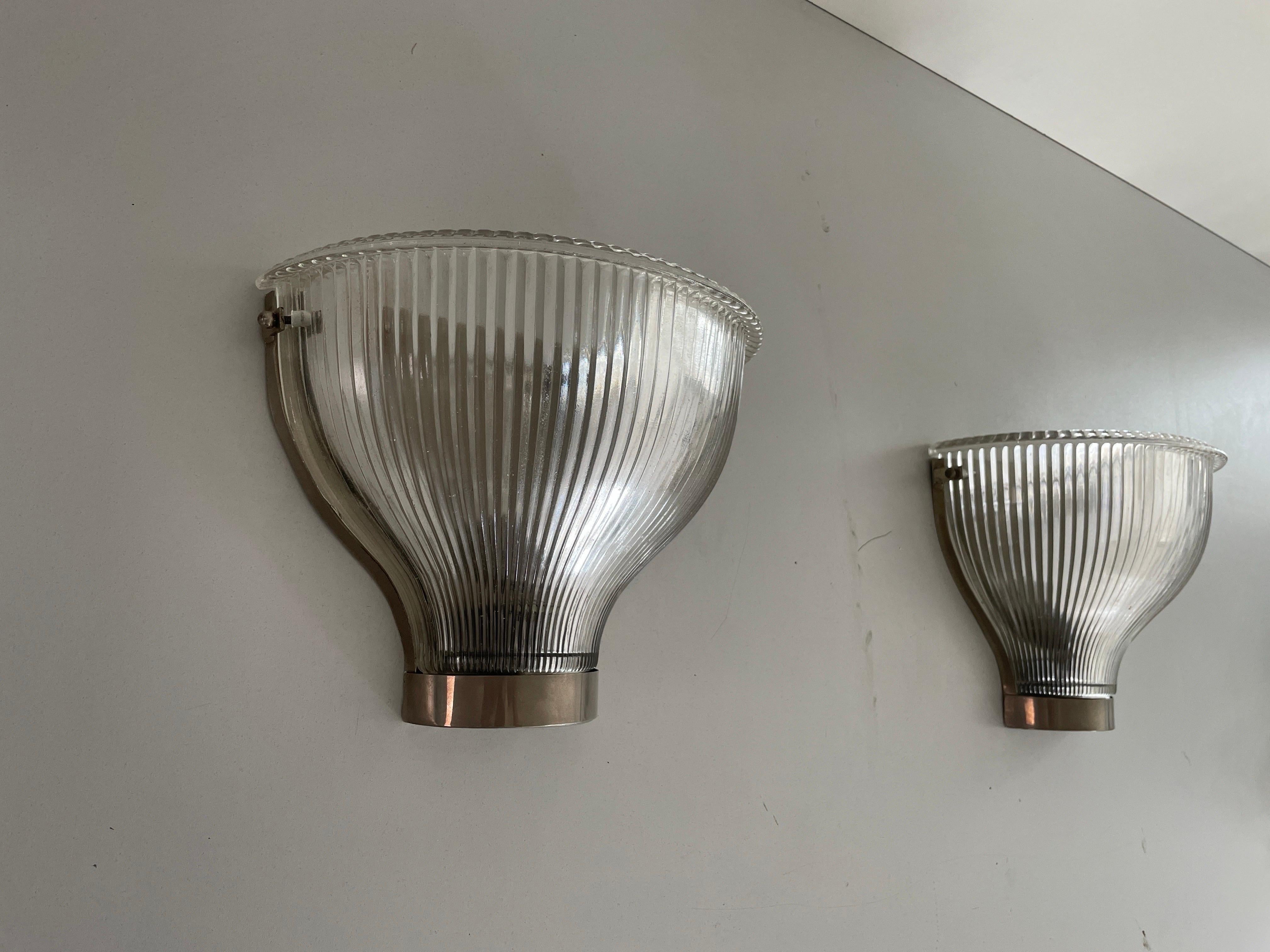 Pareja de candelabros de vidrio artístico grueso, estilo Ignazio Gardella, años 50, Italia en venta 4