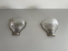Coppia di lampade in vetro artistico, nello stile di Ignazio Gardella, anni '50, Italia