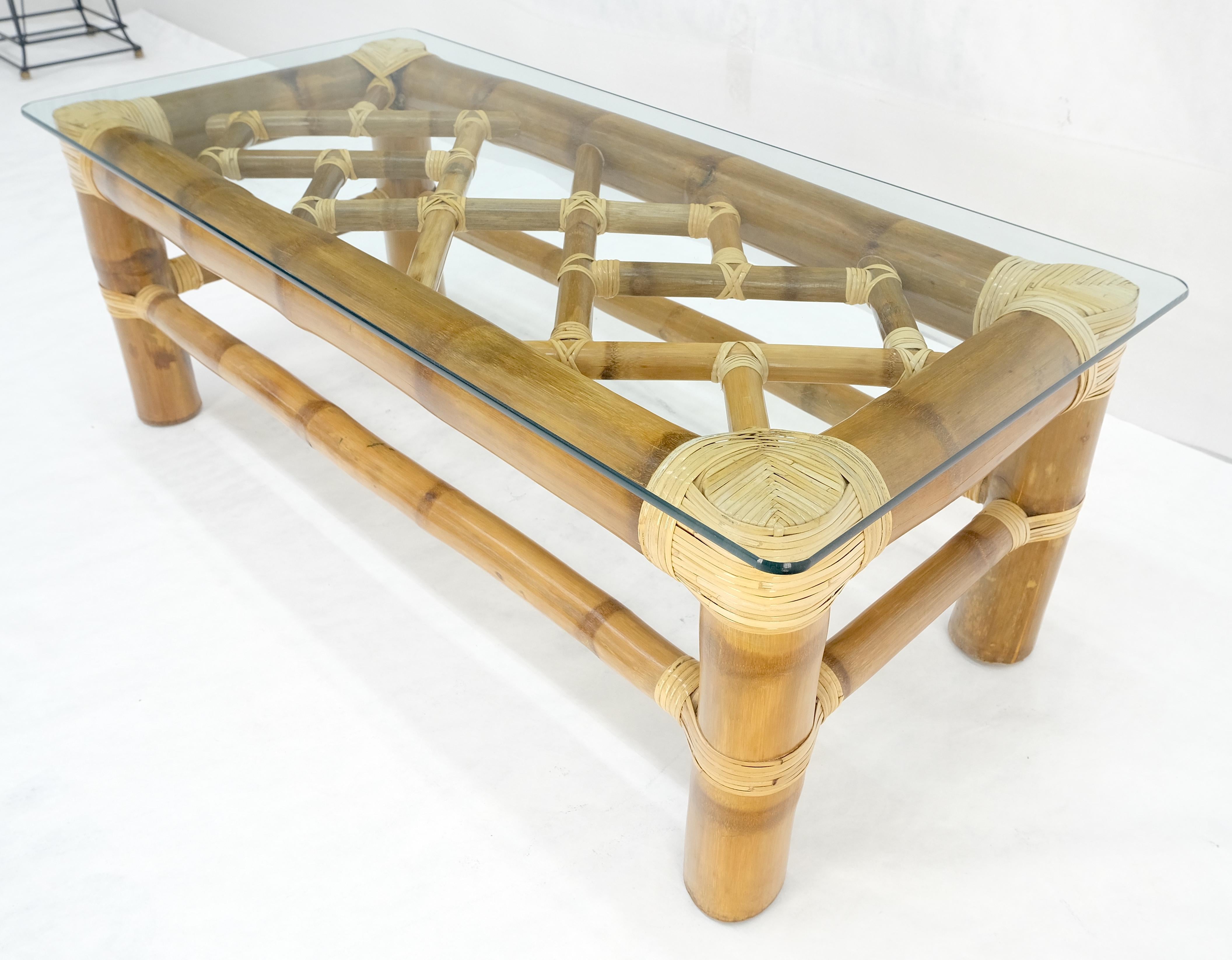 Mesa de centro de bambú grueso 22x46