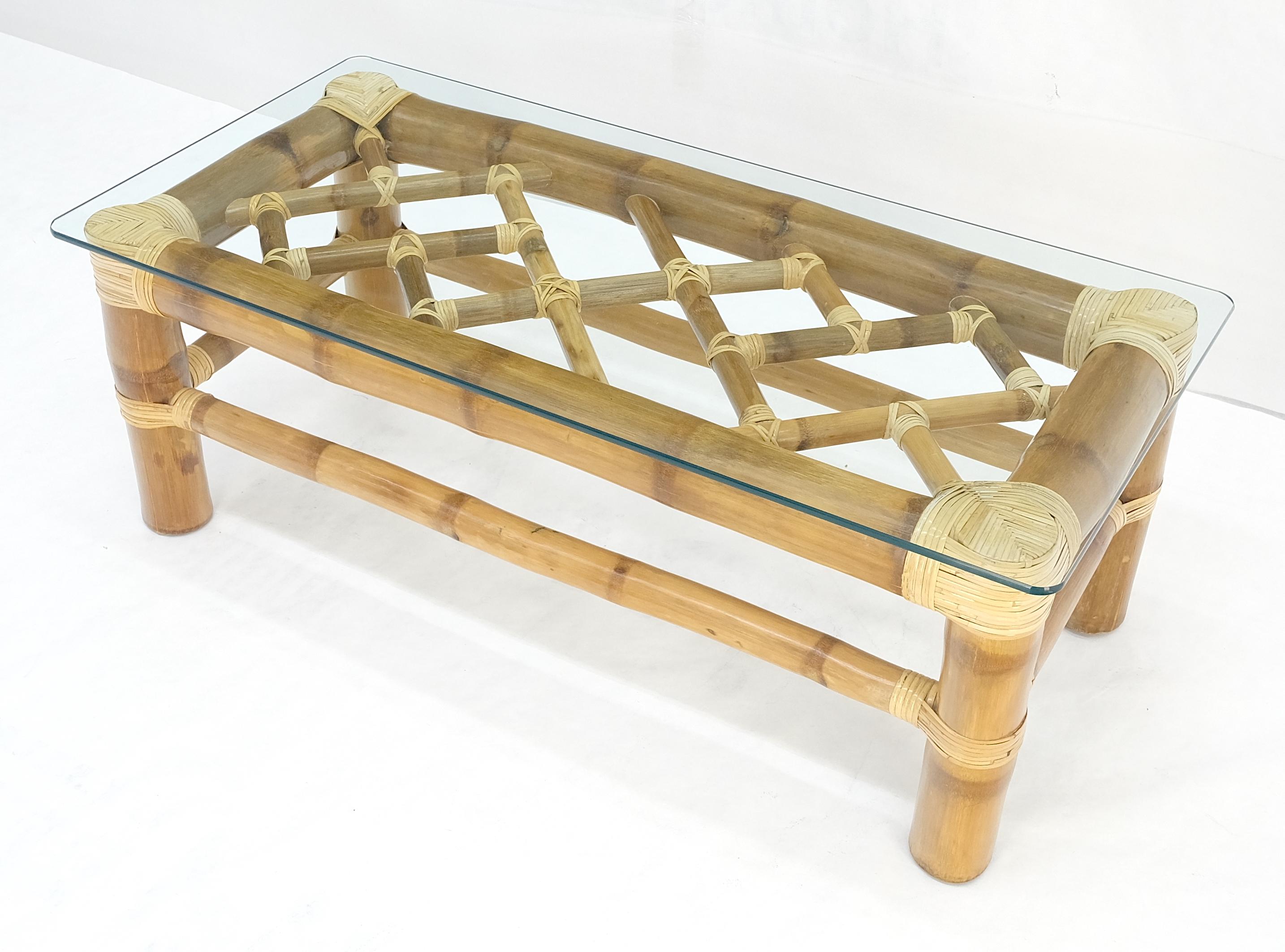 Mesa de centro de bambú grueso 22x46