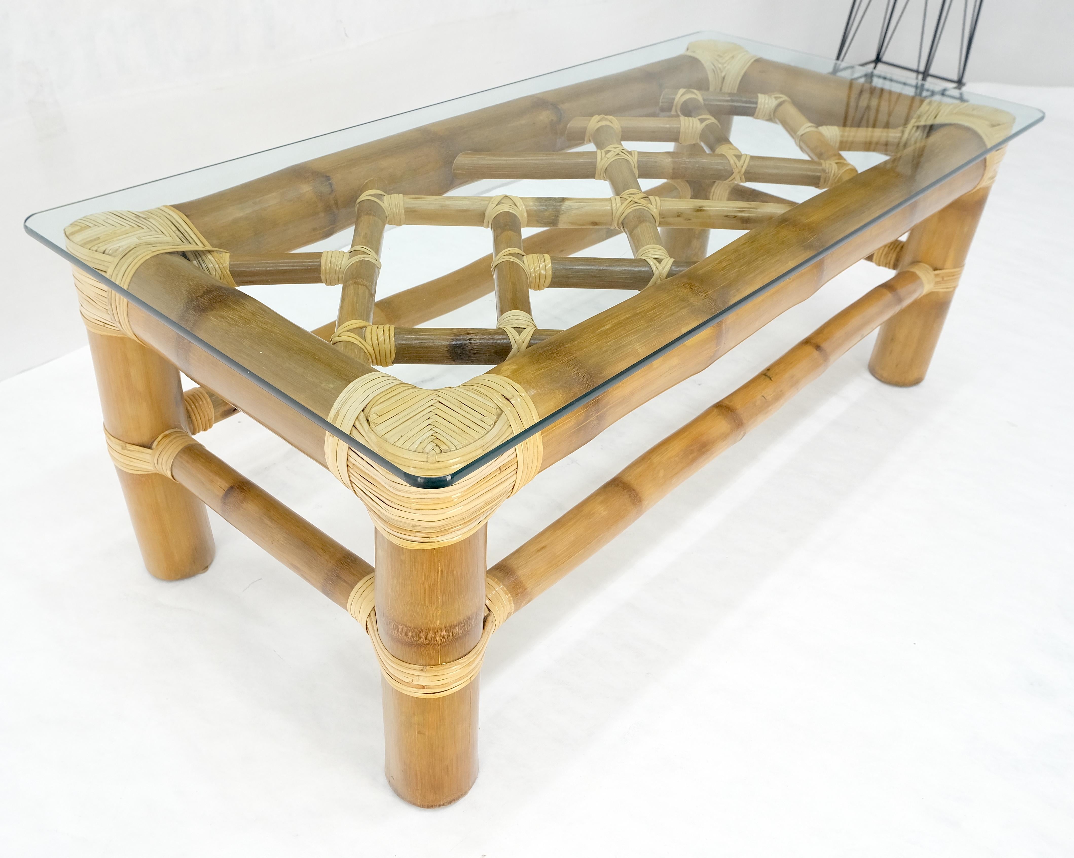 Mesa de centro de bambú grueso 22x46