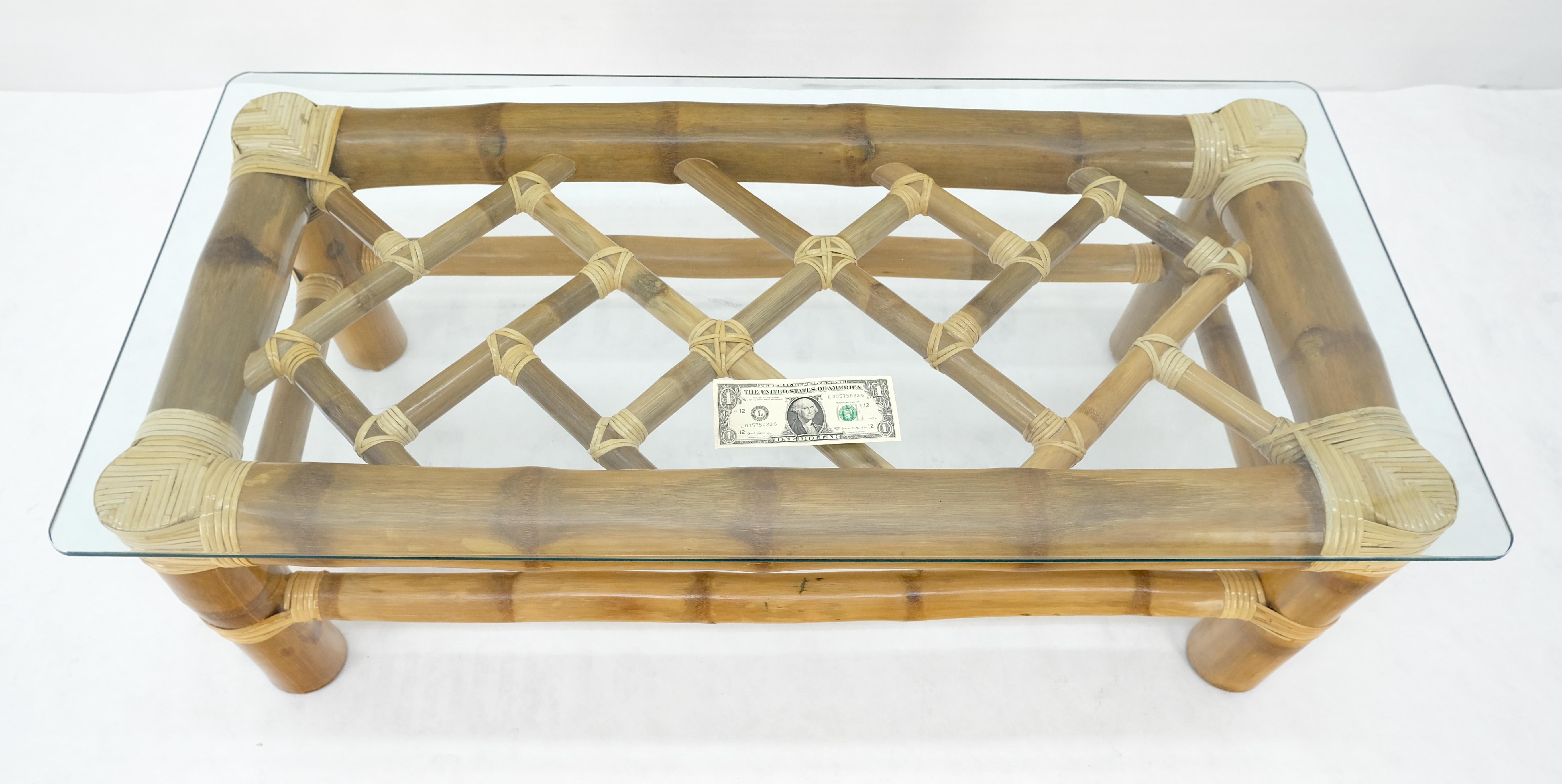 Mesa de centro de bambú grueso 22x46