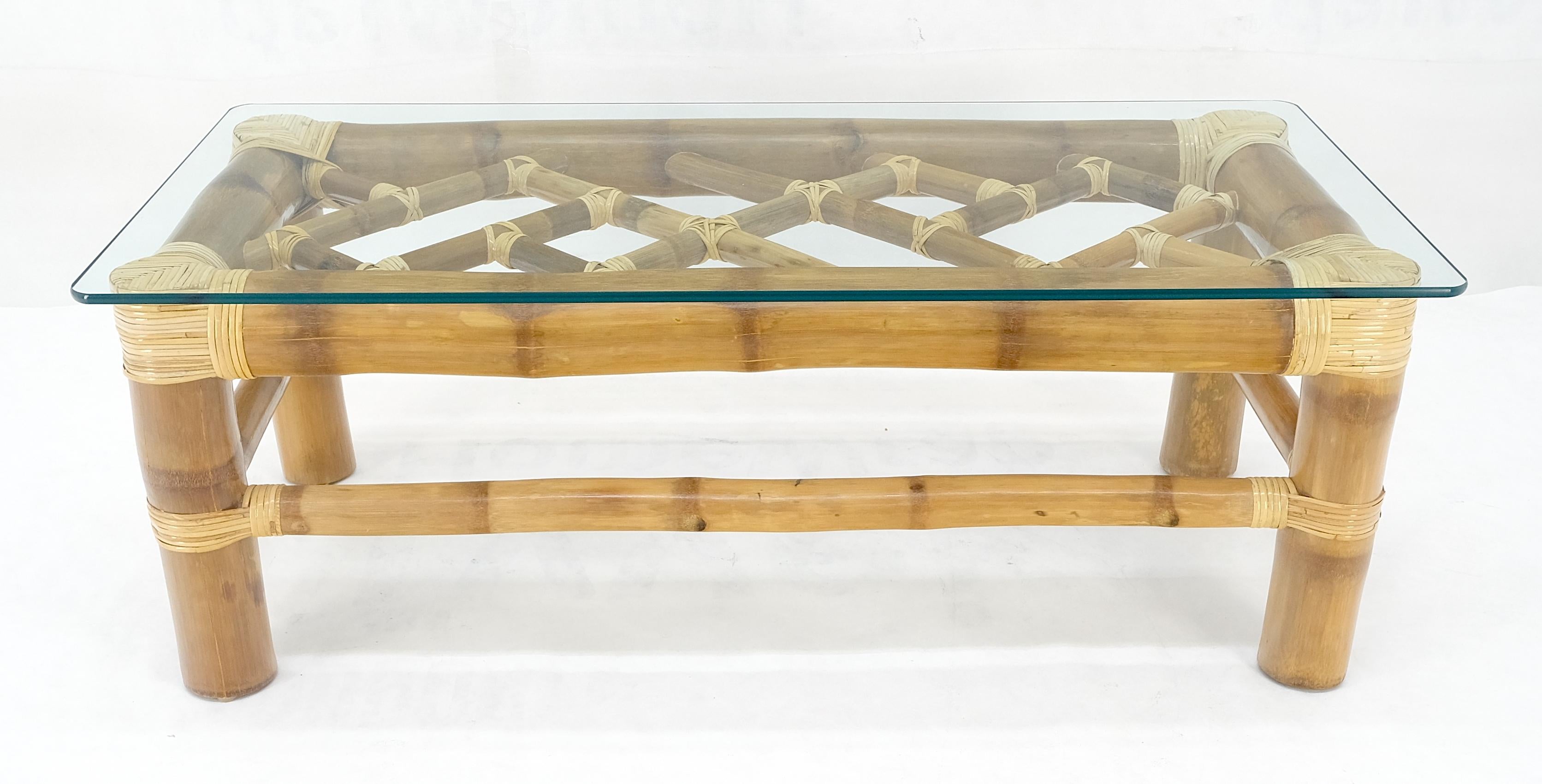 Mesa de centro de bambú grueso 22x46