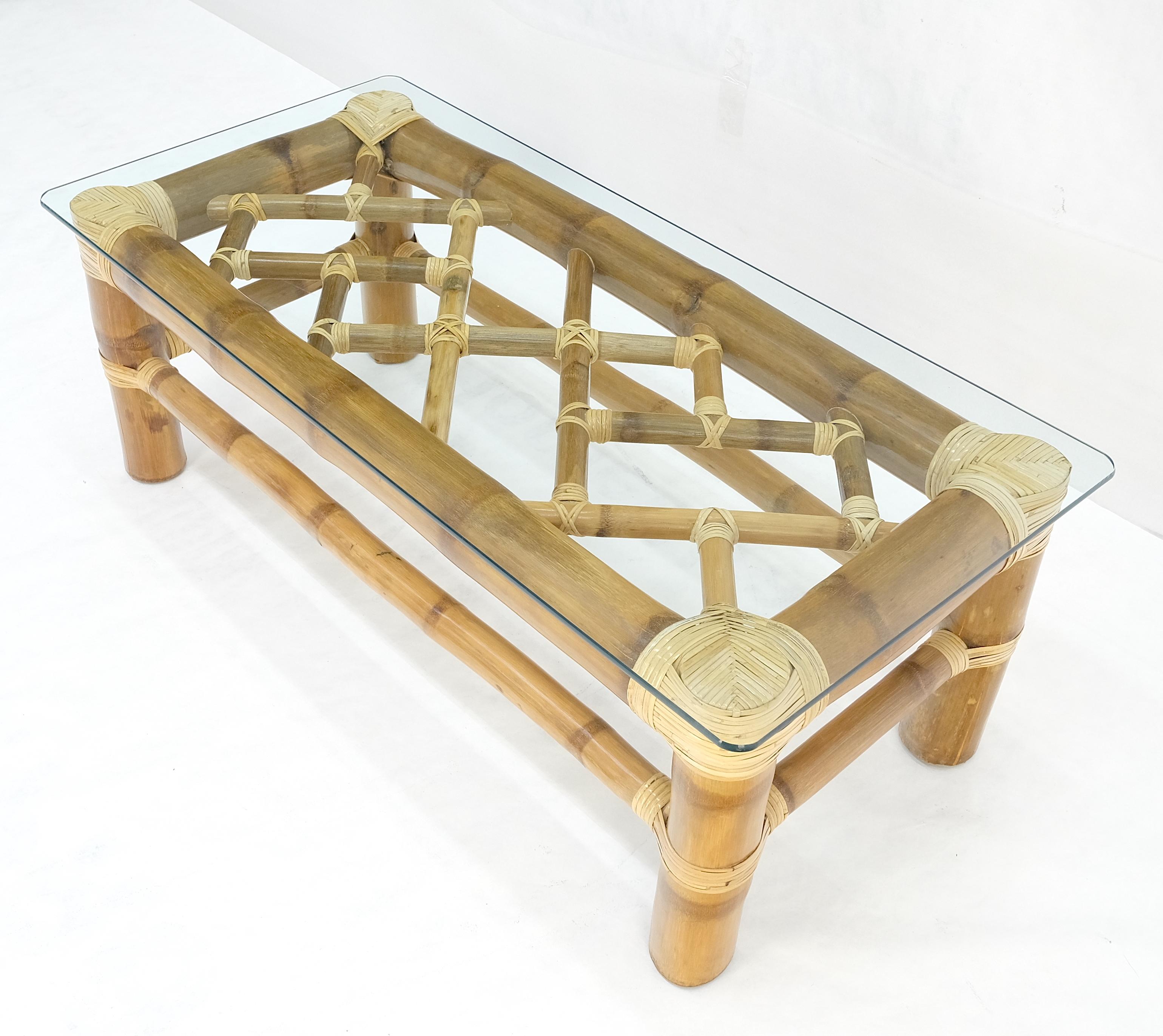 Mesa de centro de bambú grueso 22x46