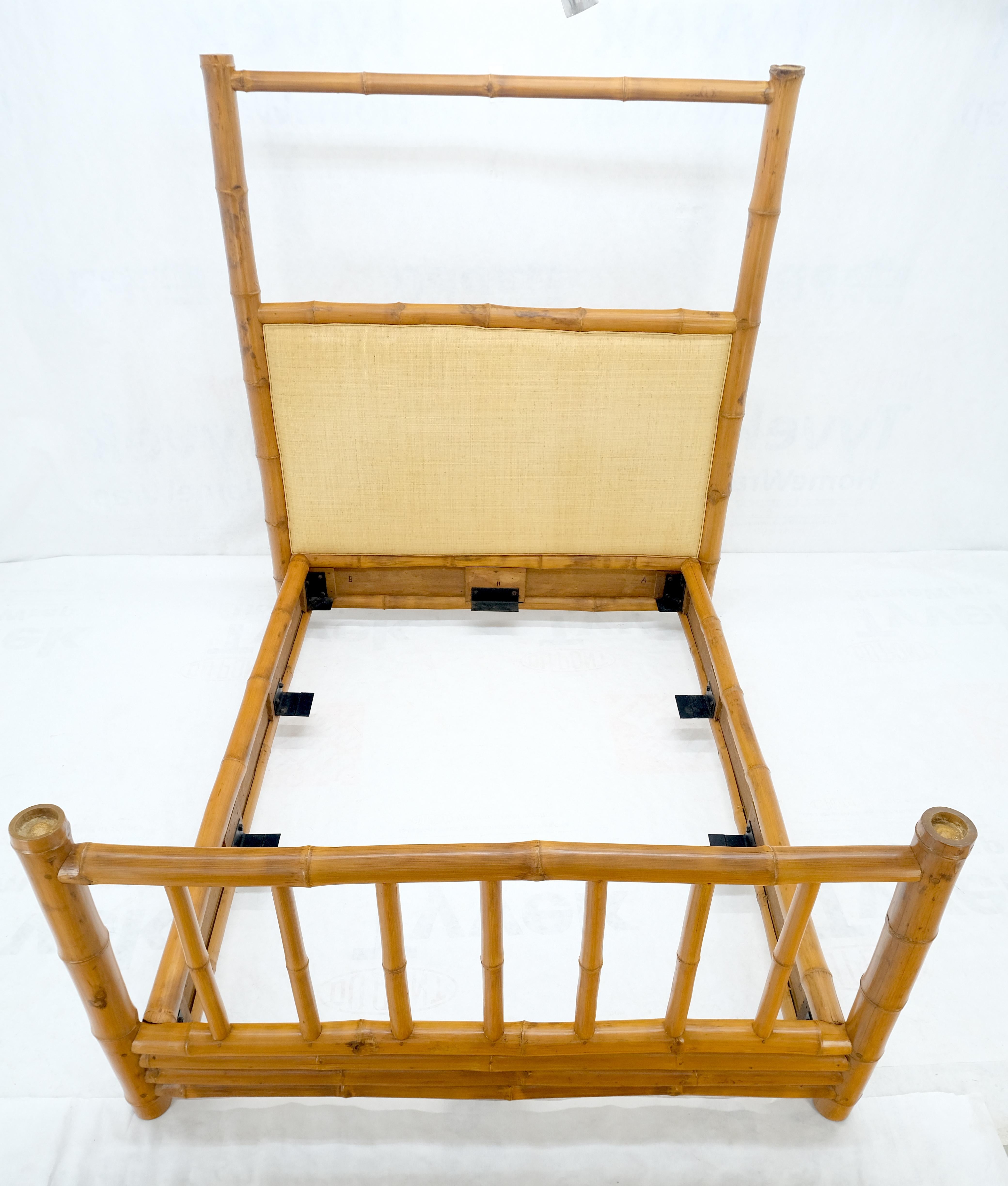 Thick Bambus-Schilfrohr-Polsterung King Size Poster Kopfteil Bett Fußboard Eisen MINT (Unbekannt) im Angebot