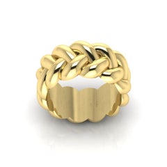 22 Karat Yellow Gold Thick Braid Ring
