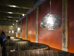 Large Clear Happy Pendant Light, Line Voltage, Hand Blown Glass - Made to Order