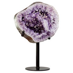 Antique Thick Deep Purple Slice with Snowballs