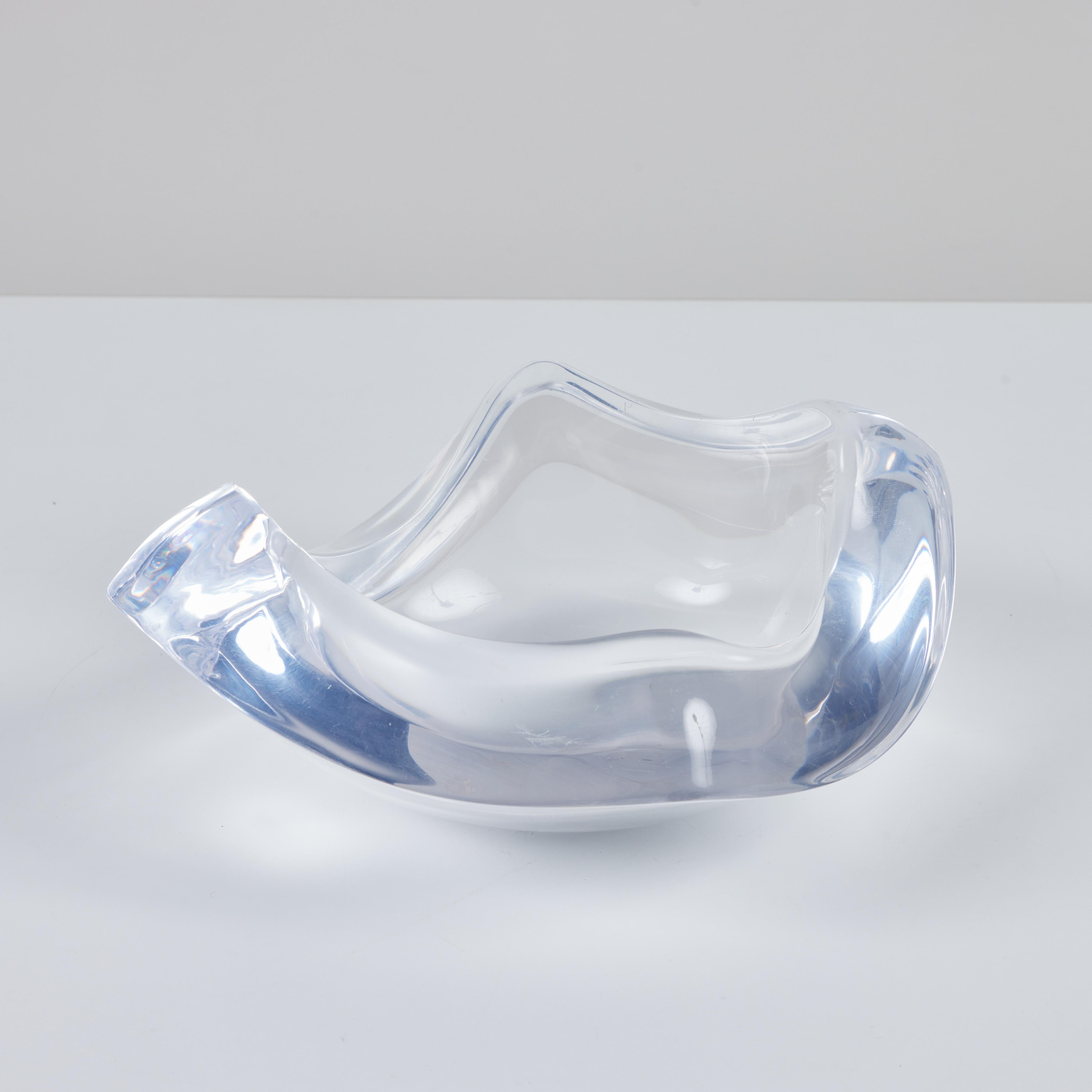 Late 20th Century Thick Edge Astrolite Lucite Bowl by Ritts Co.