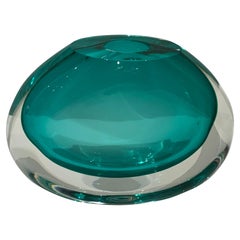 Thick Emerald Green Glass Vase, Brazil, Contemporary