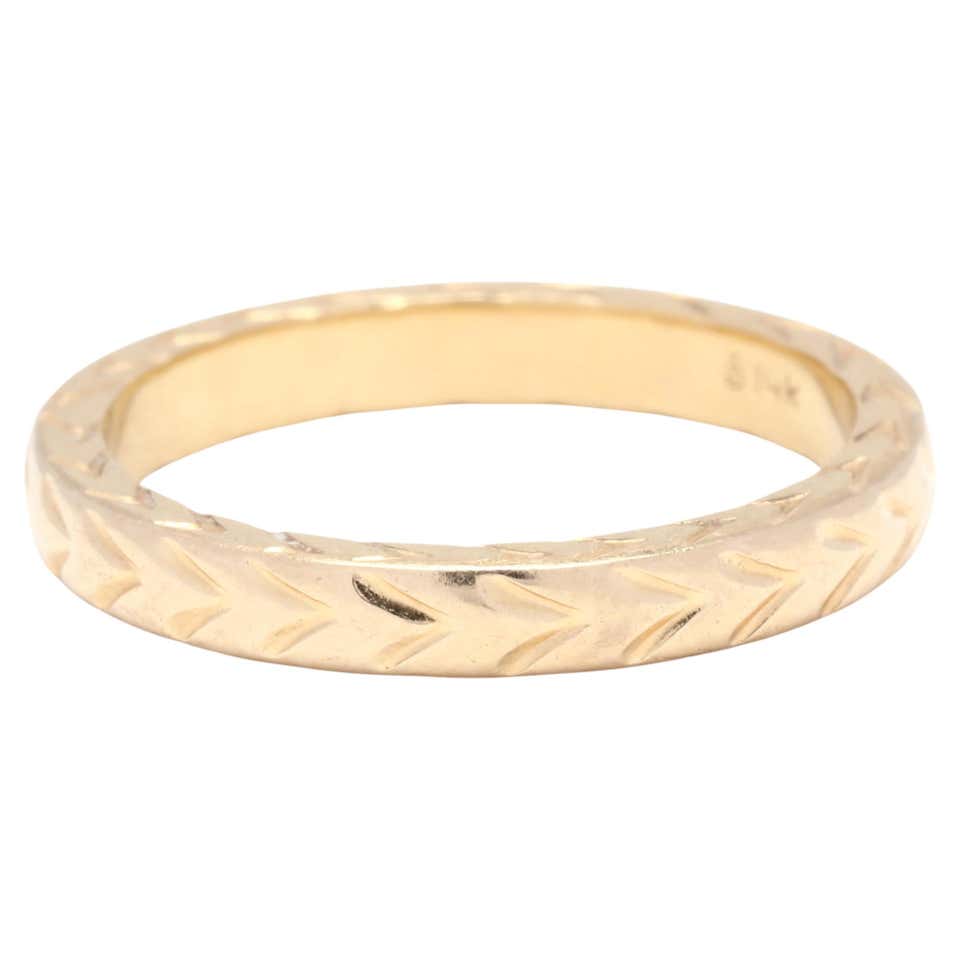 Stackable 14k Rings 0.75ctw Diamond and Gold Band Ring, 14k Yellow Gold, Ring Size 5.75 ...