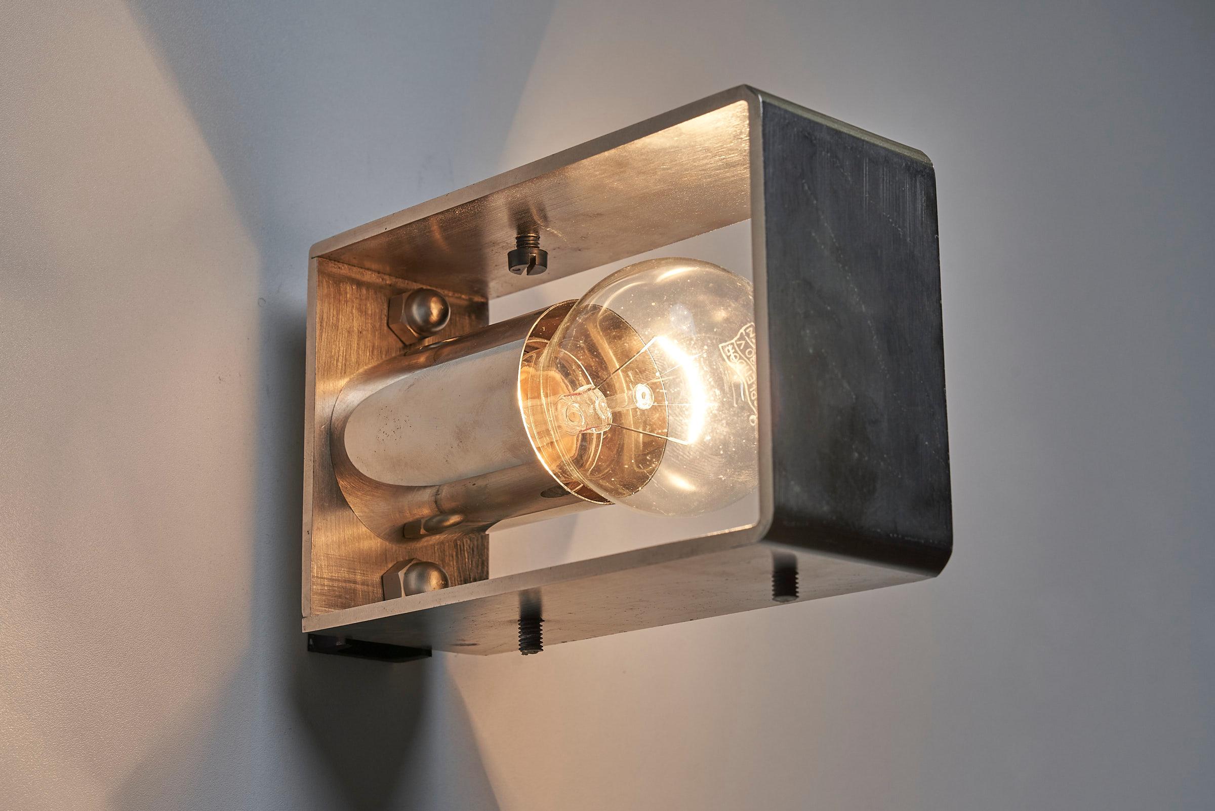 Thick Glass Diffuser Wall Lamp By Kontakt Werkstatten 1