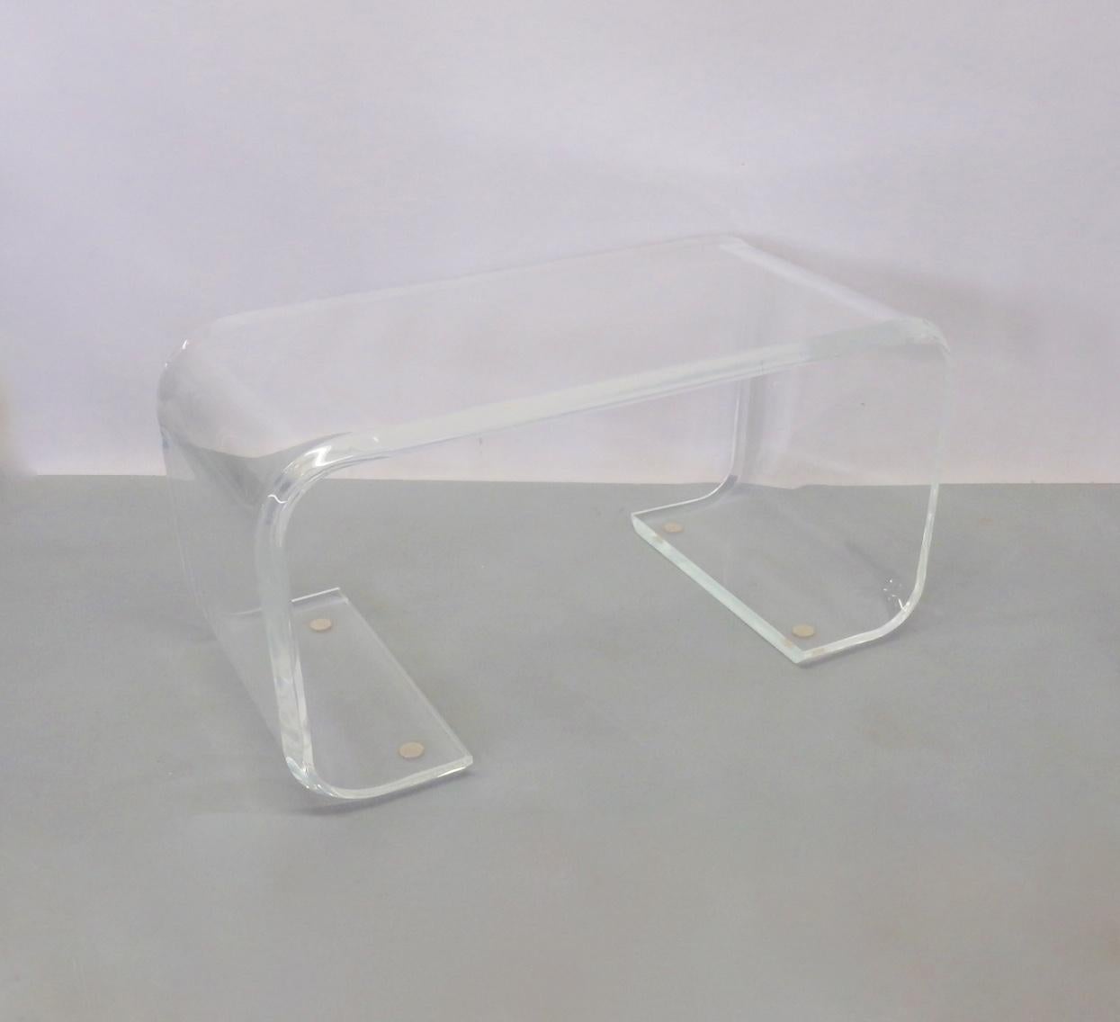 American Thick Lucite Cocktail Table or Bench