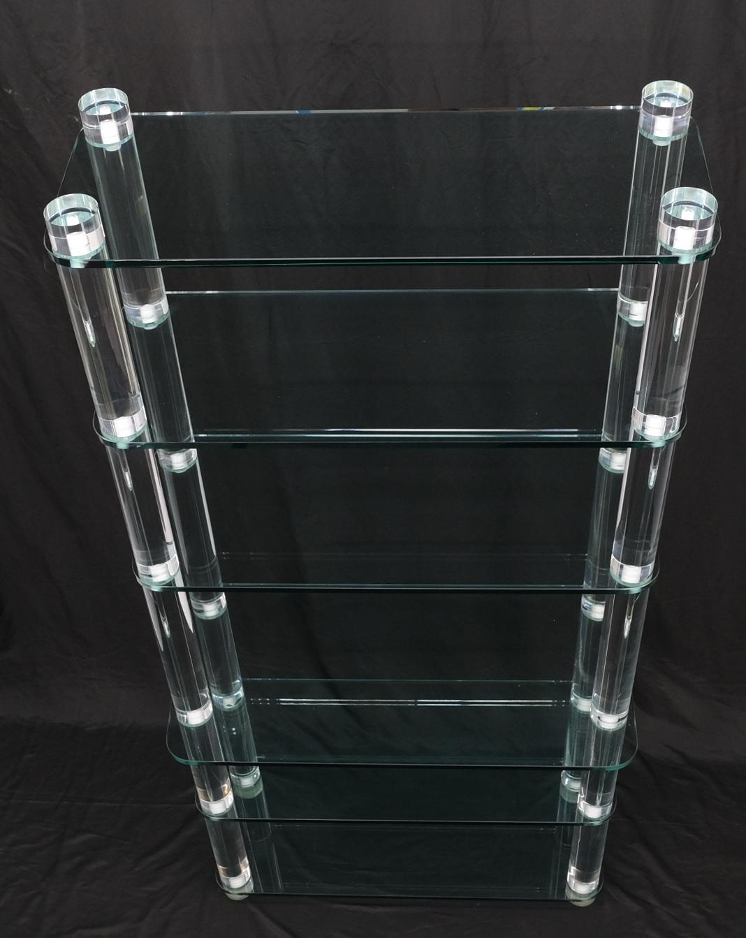 lucite shelving unit