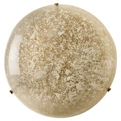 Thick Massive Bubble Glass Flush Mount/Wall Light, 1960