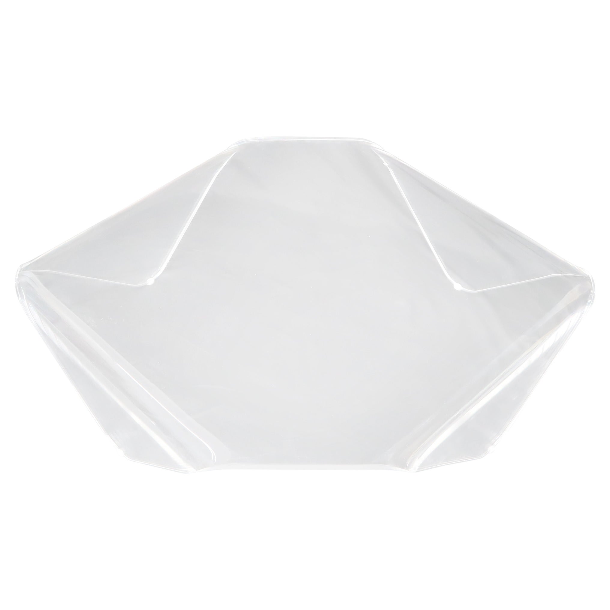 Mesa de centro gruesa de una pieza de Lucite curvada en venta