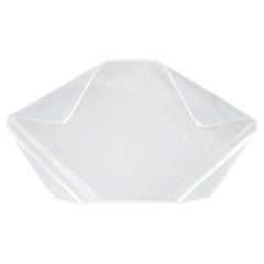 Thick One Piece of Bent Lucite Coffee Table