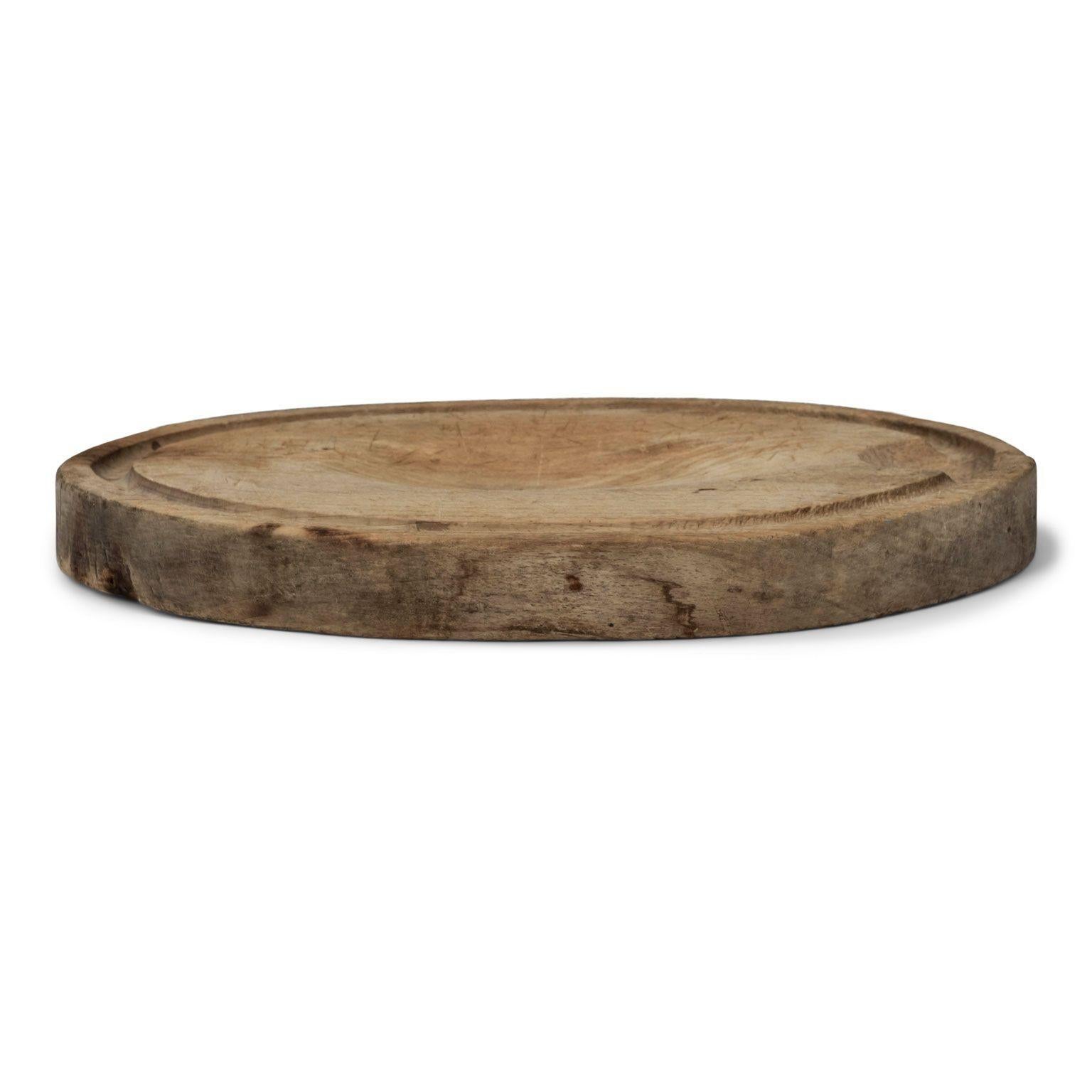 19th Century Thick Oval-Shaped Cutting Board