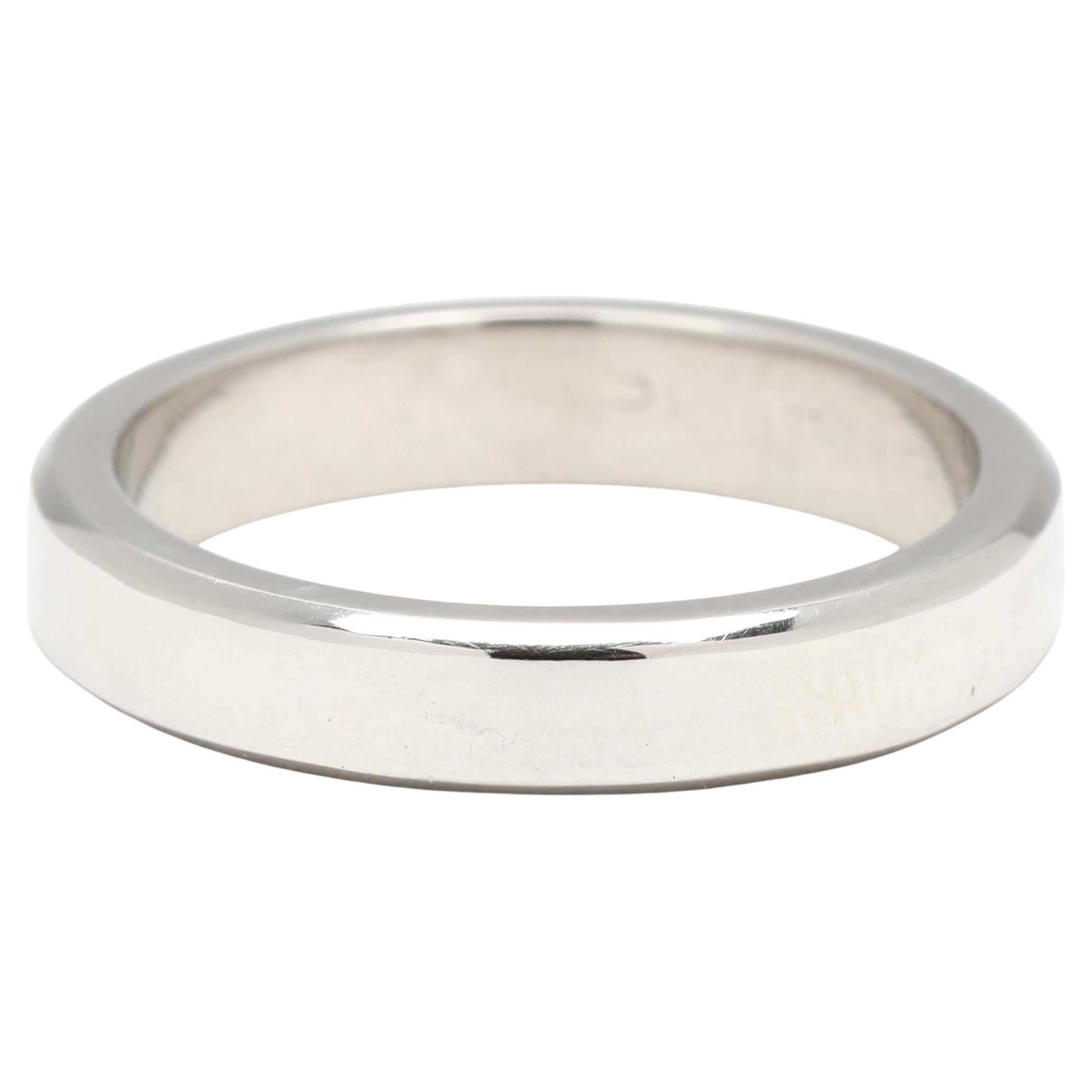 Bague en platine épaisse, taille 5.75, empilable, alliance