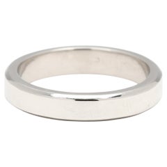 Anello di platino spesso, misura 5,75, impilabile, fede nuziale