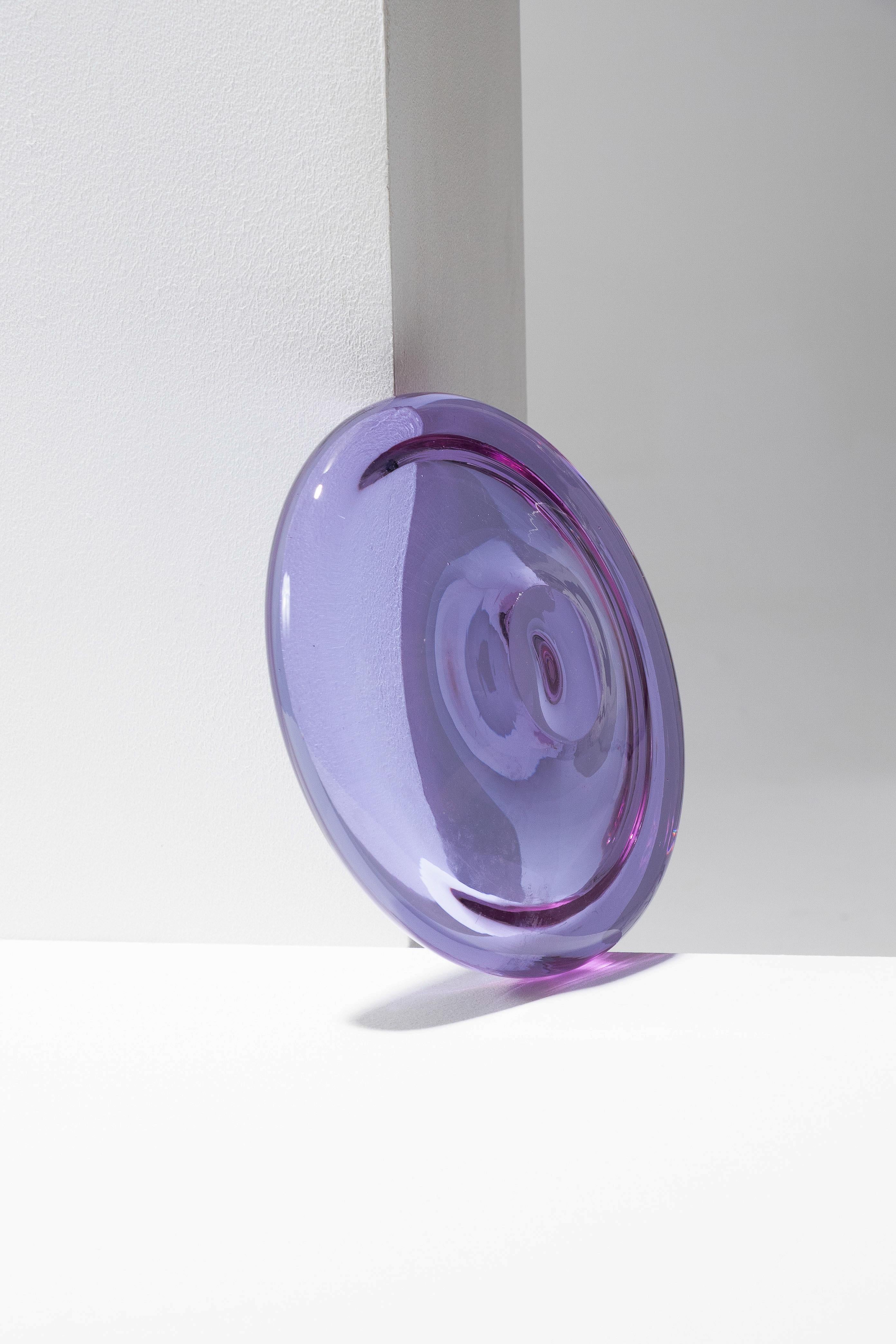 XX secolo Ciotola in vetro viola spesso, anni '60 in vendita