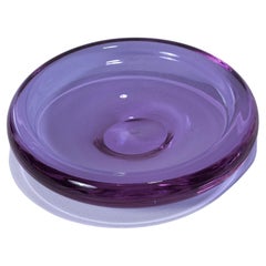 Bol en verre violet épais, années 1960