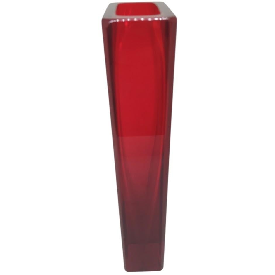 Italiano Vaso da fiori quadrato rosso spesso in vendita