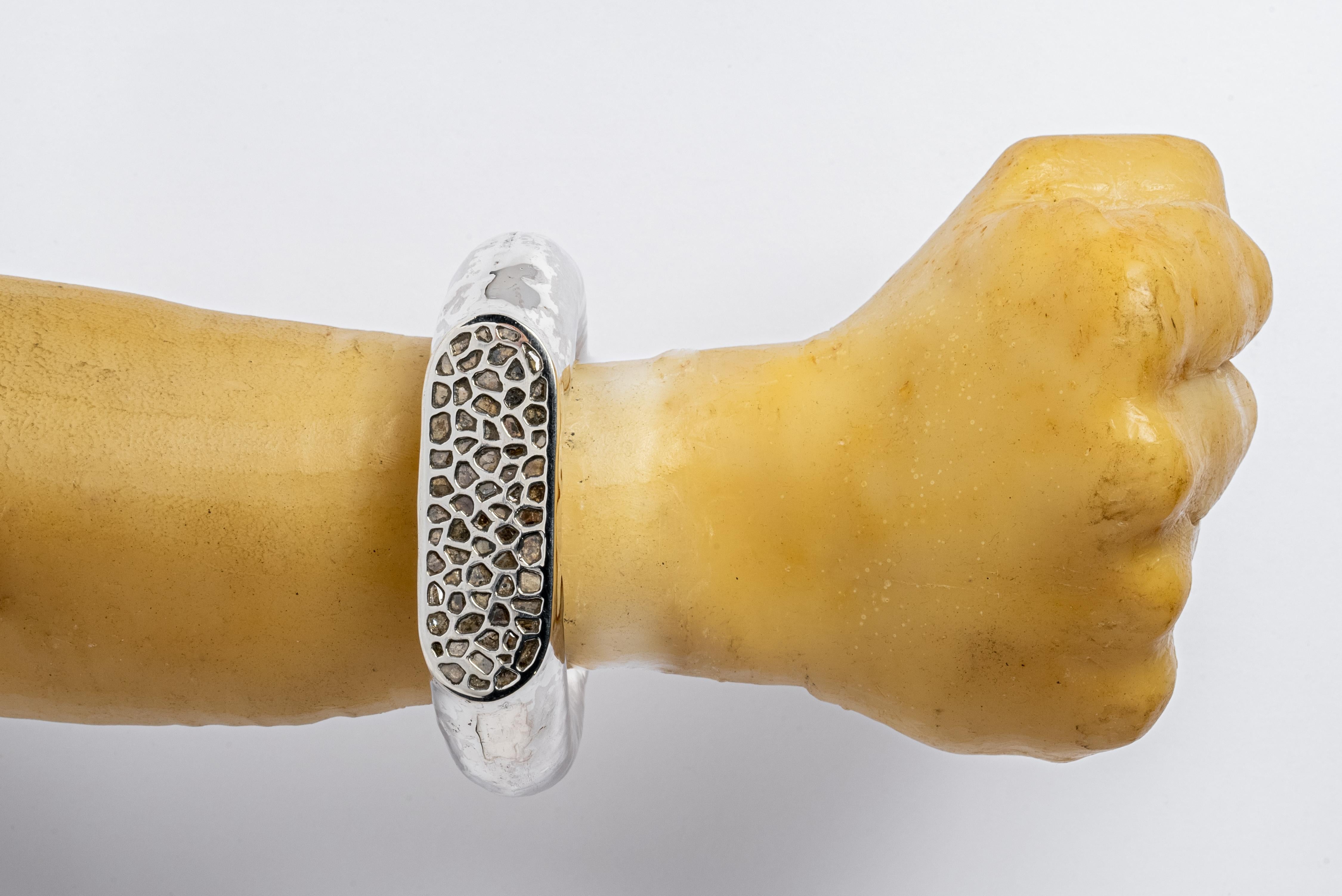 Thick Roman Bracelet (Mega Pavé, PA+DIA) In New Condition For Sale In Paris, FR