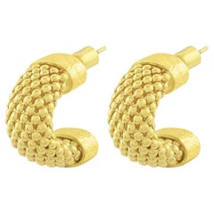 Thick Snake Chain Hoops 1
