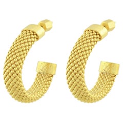 Thick Snake Chain Hoops 2