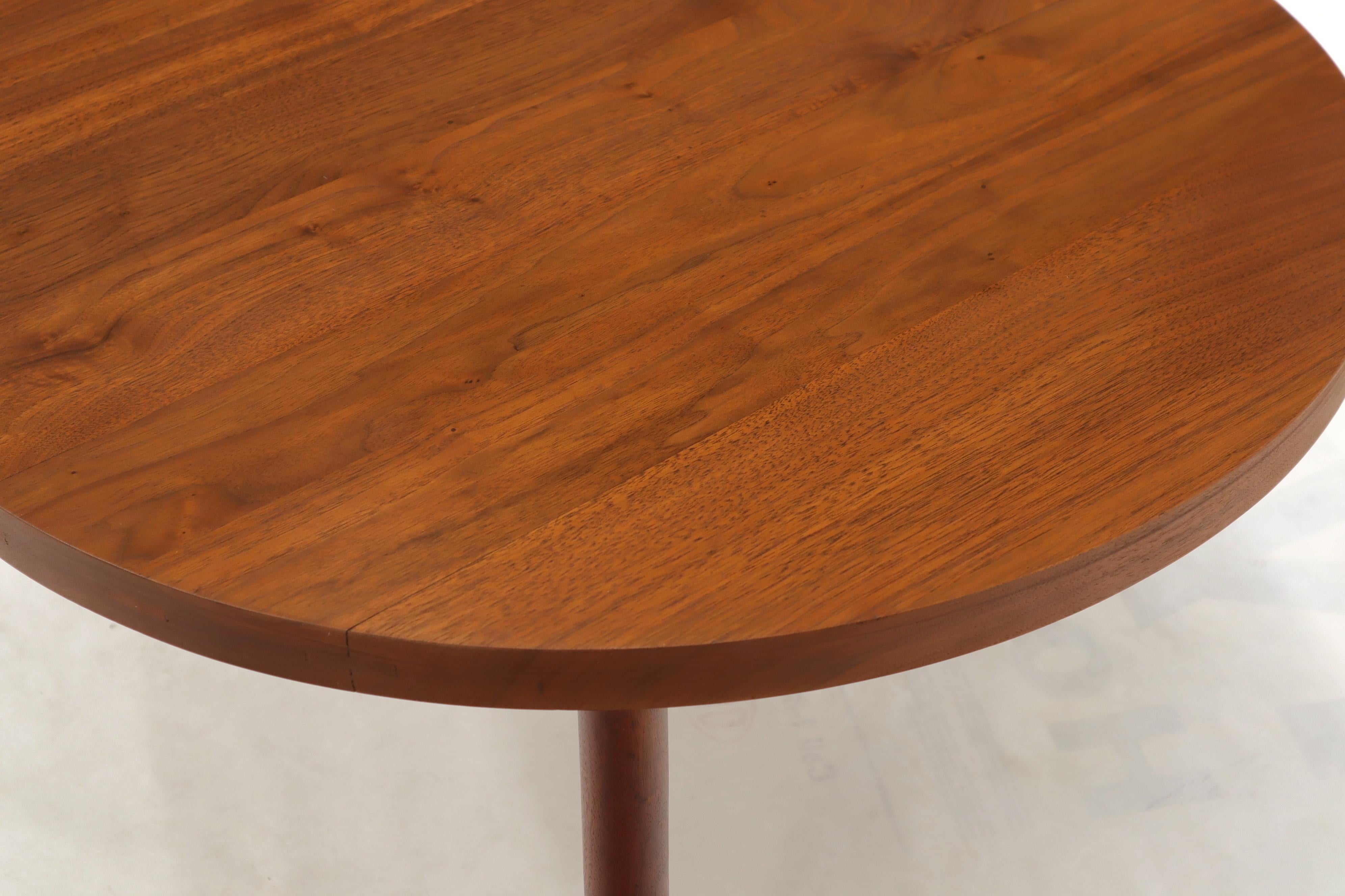 Danish Thick Solid Teak Top Round Coffee Center Table