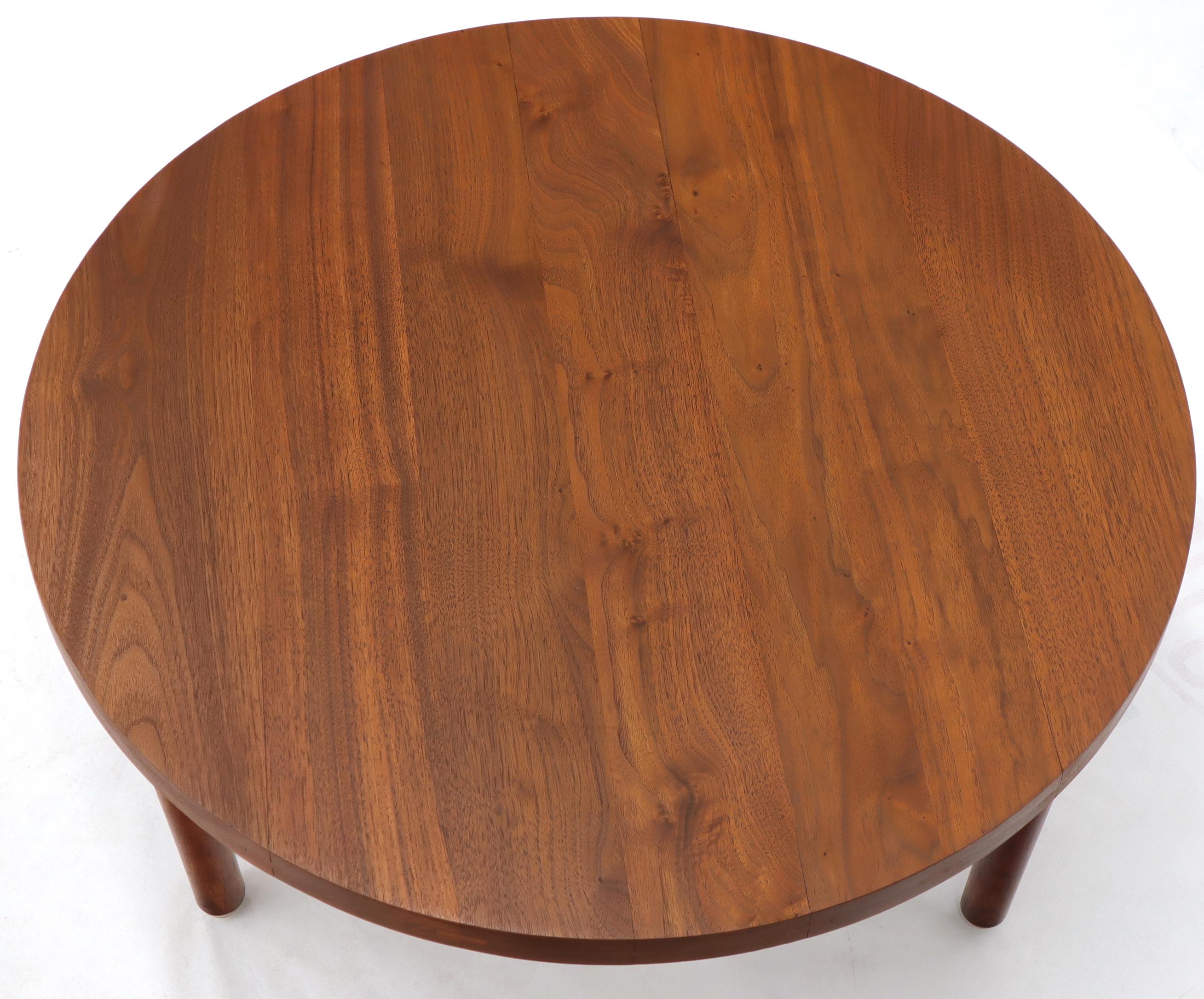 Thick Solid Teak Top Round Coffee Center Table 2