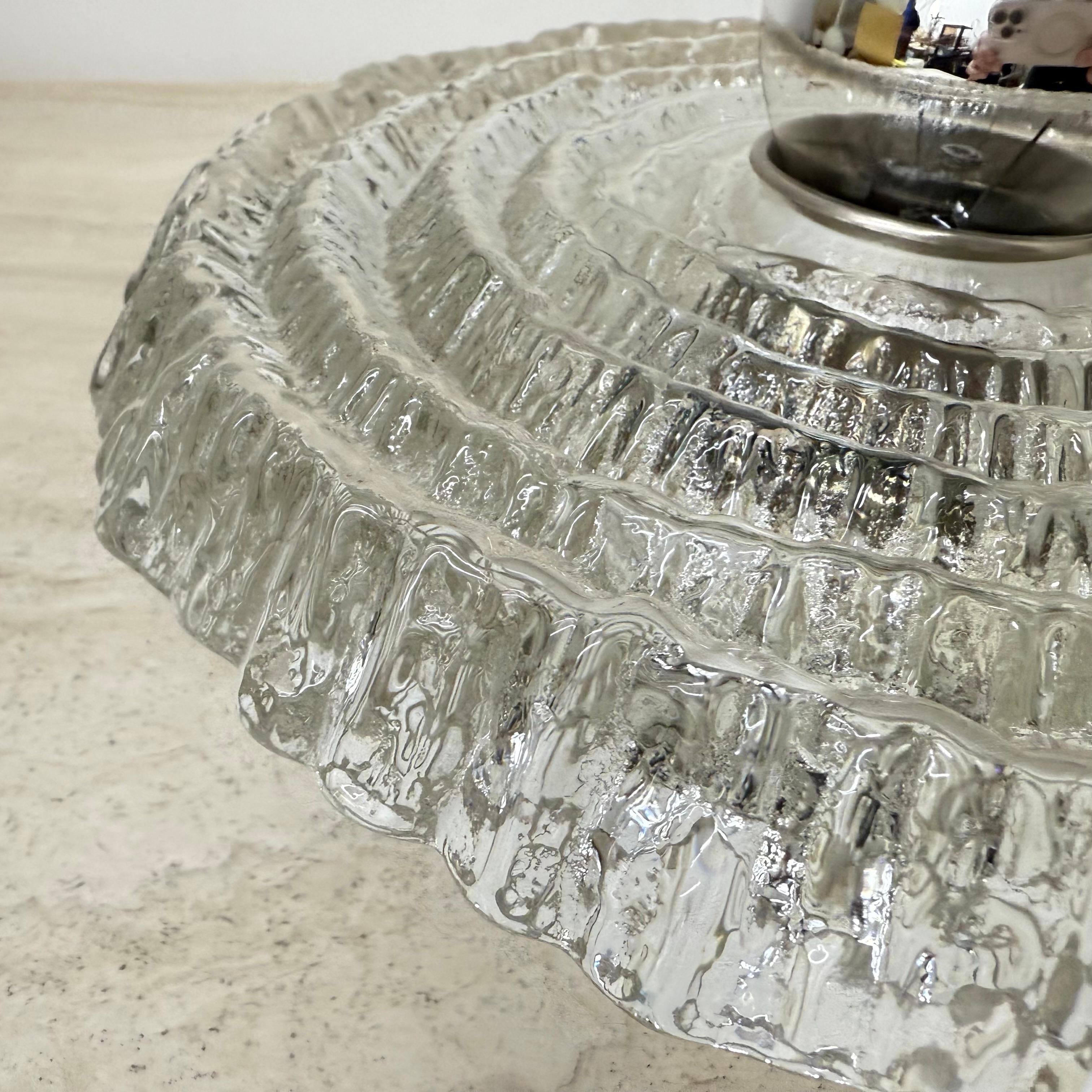 Applique en verre glacé épais et structuré Peill & Putzler , 1970 en vente 4