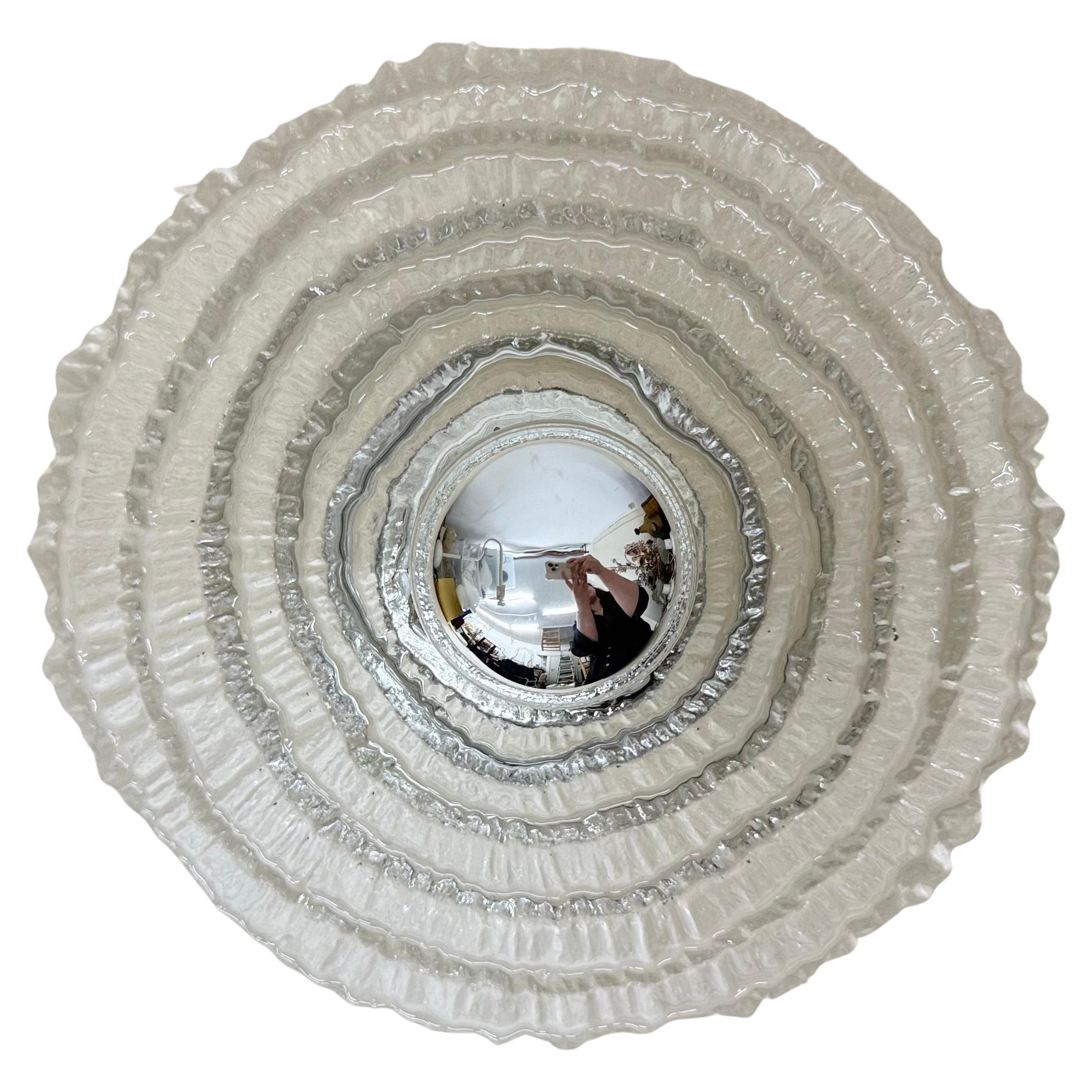 Applique en verre glacé épais et structuré Peill & Putzler , 1970 en vente